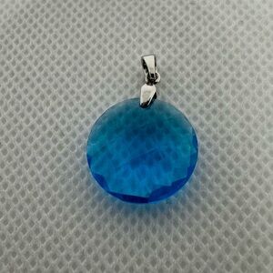 Elegant Blue Topaz Pendant 925 Sterling Silver